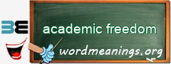 WordMeaning blackboard for academic freedom